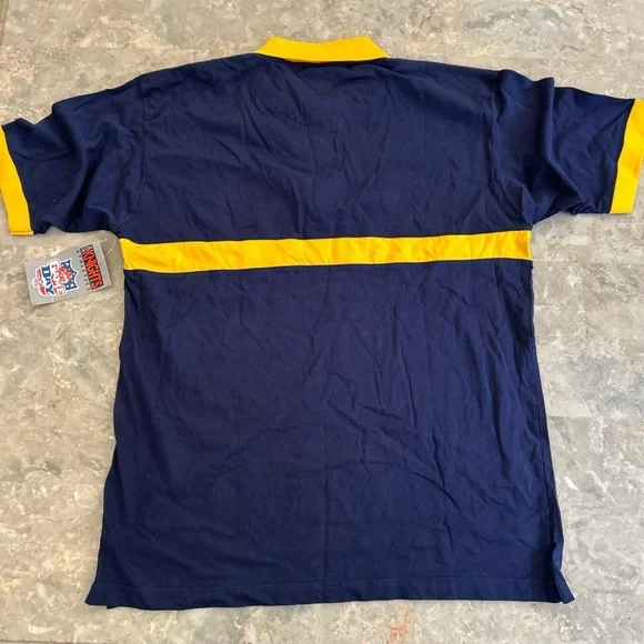 Vintage 2000 Chargers Polo Shirt Mens L NFL Iron Knights NWT - Picture 4 of 4
